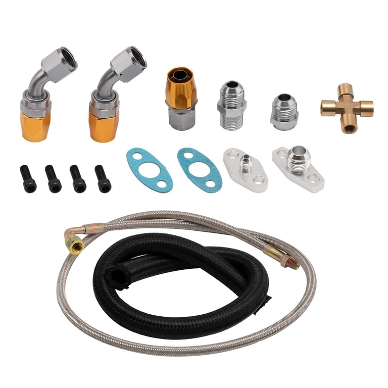 T3 T4 T3/T4 T04E T66 T67 T70 GT45 GT30 Turbo Oil Drain Line Kit Oil