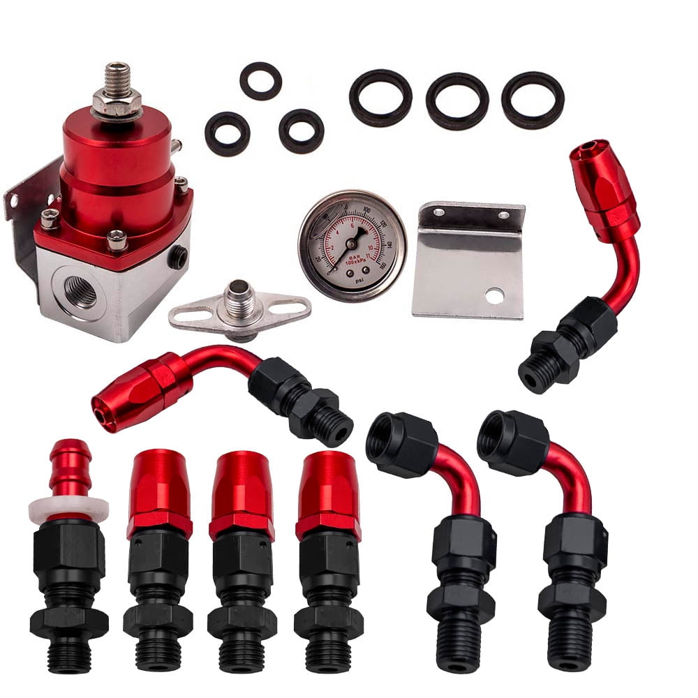 Maxpeedingrods UniversaL Adjustable Fuel Pressure Regulator Kit 100PSI ...