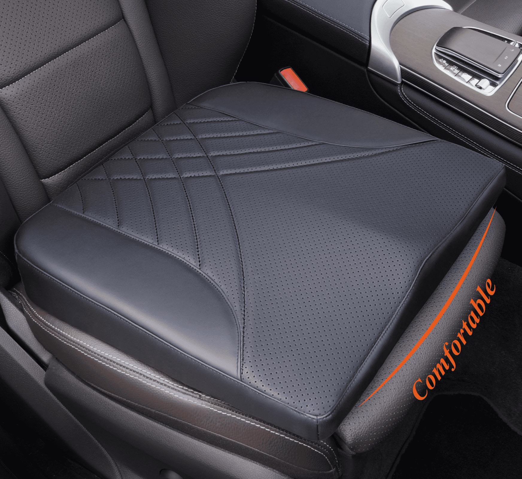 Stalwart Car Seat Cushion - 1.2 in.-Thick Memory Foam Seat Pad