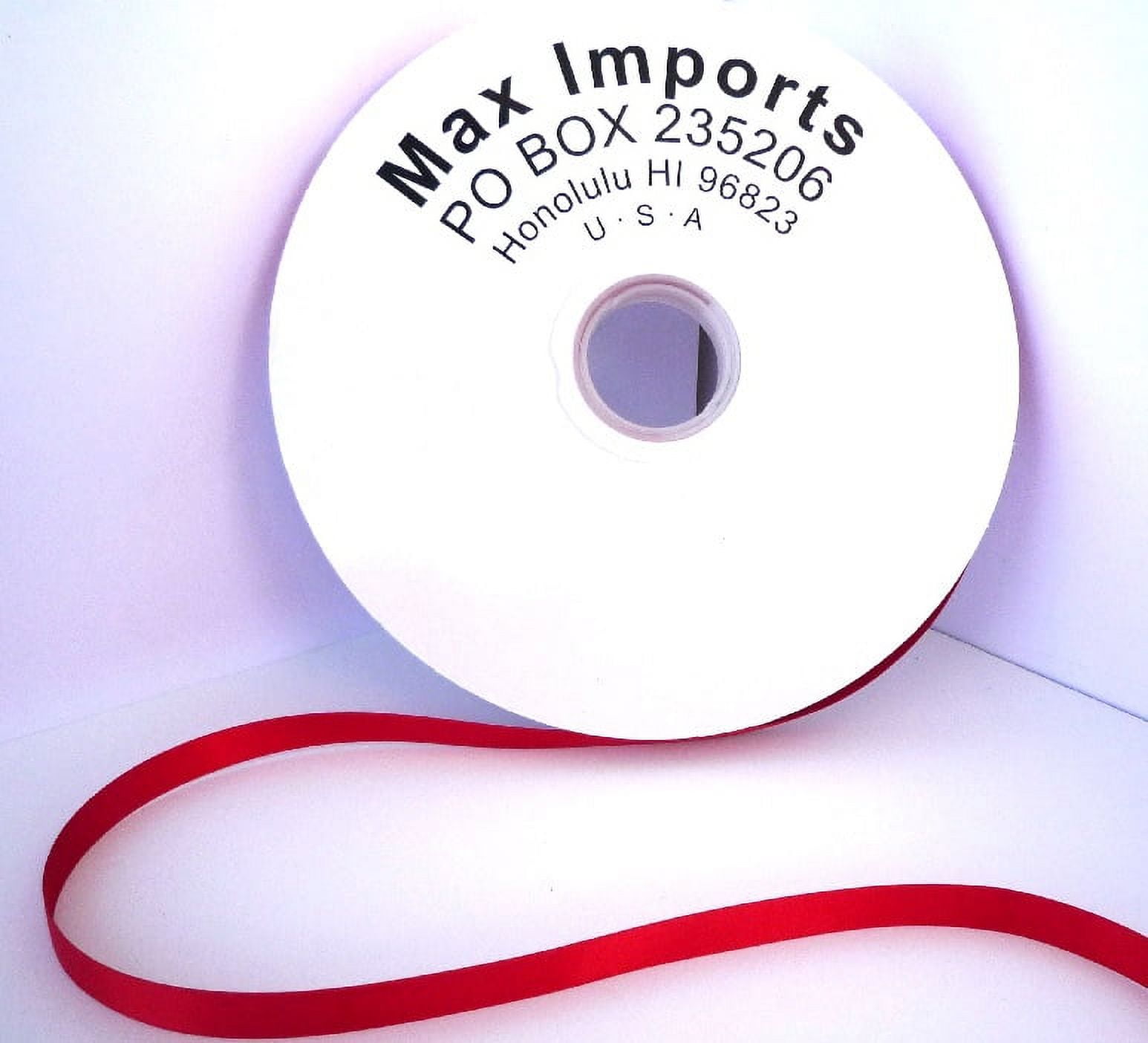 Maxport Corporation 3/8"Satin Red Ribbon, 100 Yd.