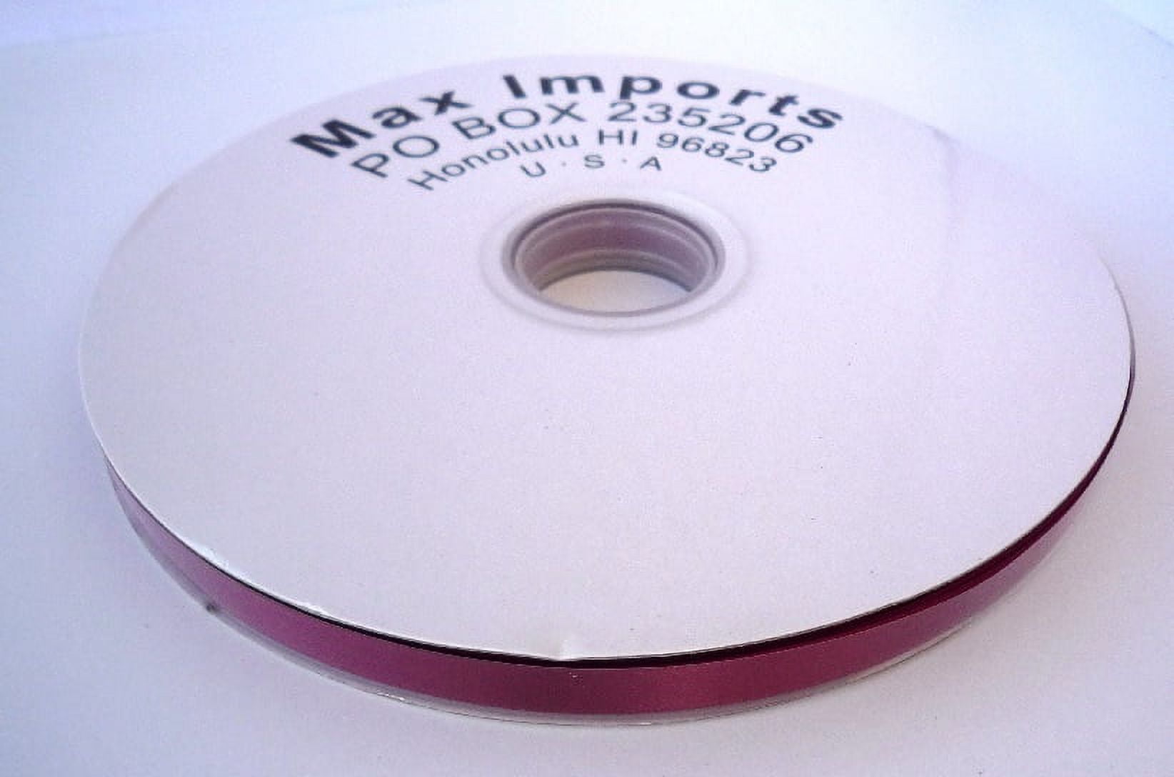 Maxport Corporation 3/8"Satin Wine Ribbon, 100 Yd.
