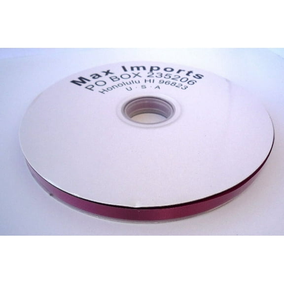 Maxport Corporation 3/8"Satin Wine Ribbon, 100 Yd.