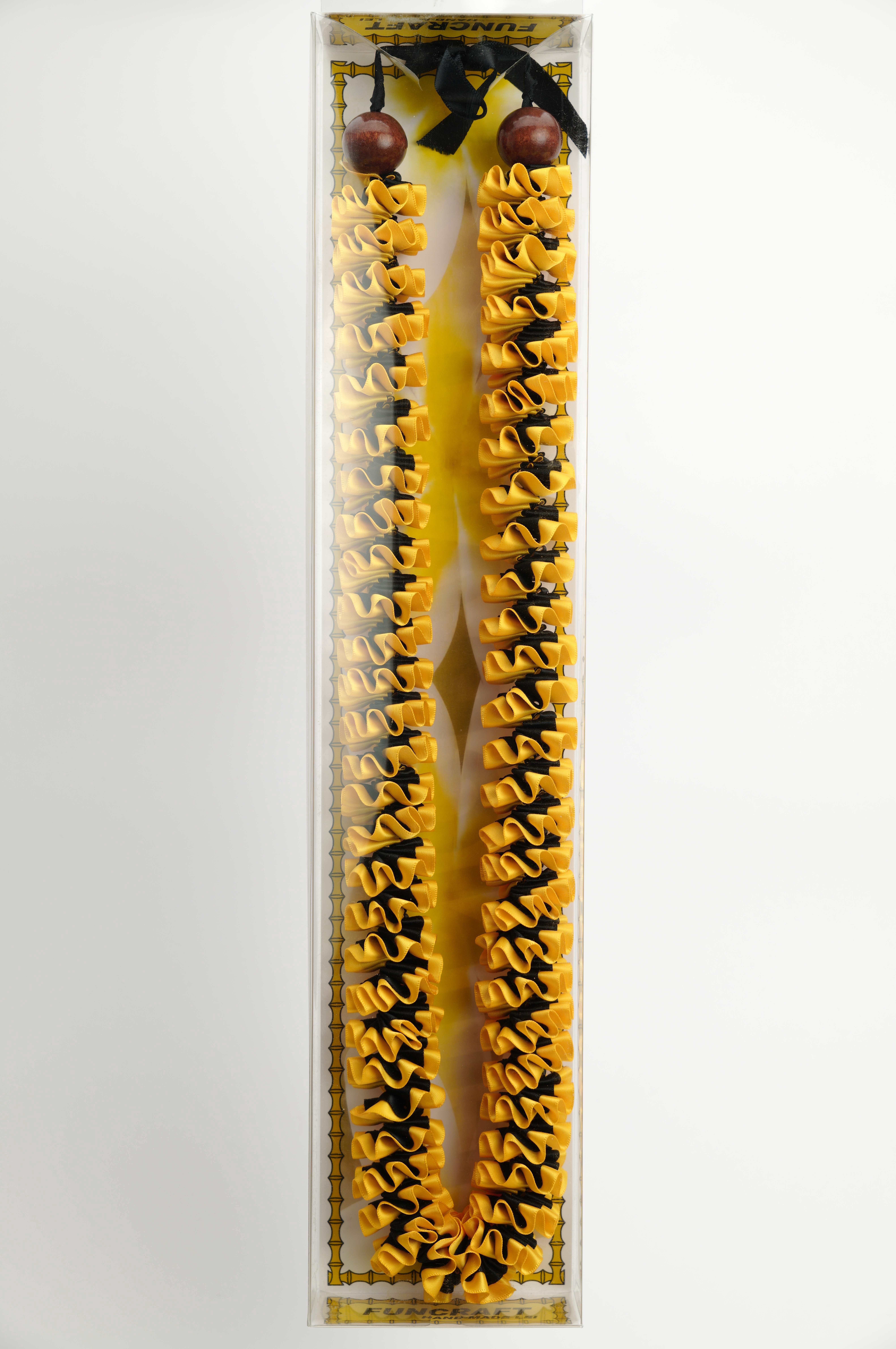 Maxport Corporation Ribbon Lei Black/lt. Gold