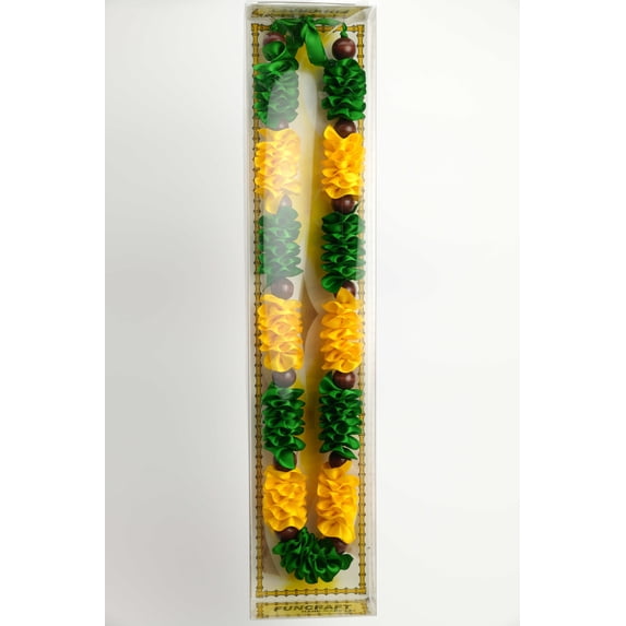 Maxport Corporation Ribbon Lei Emerald/lt Gold