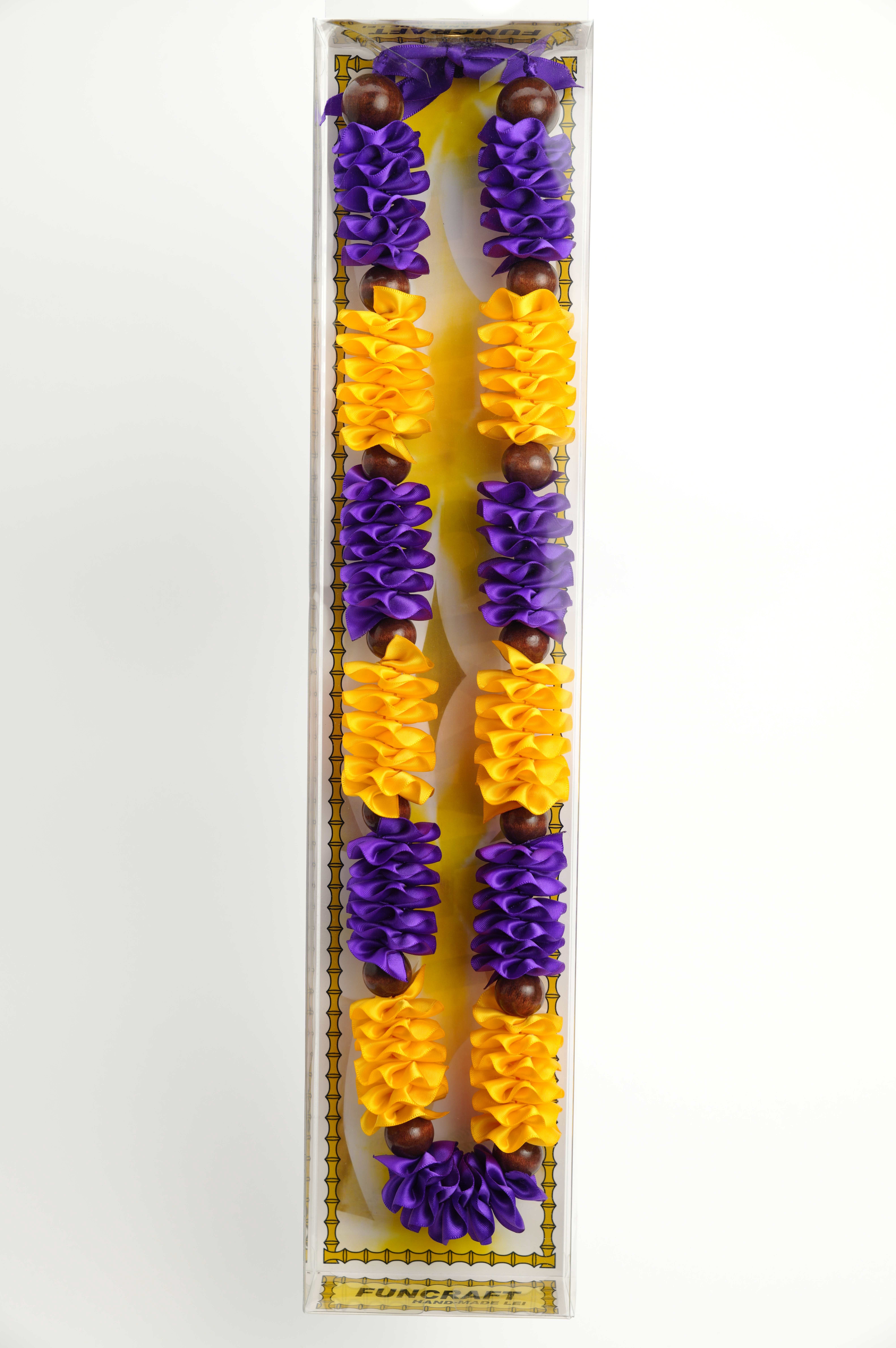 Maxport Corporation Ribbon Lei Purple/lt Gold