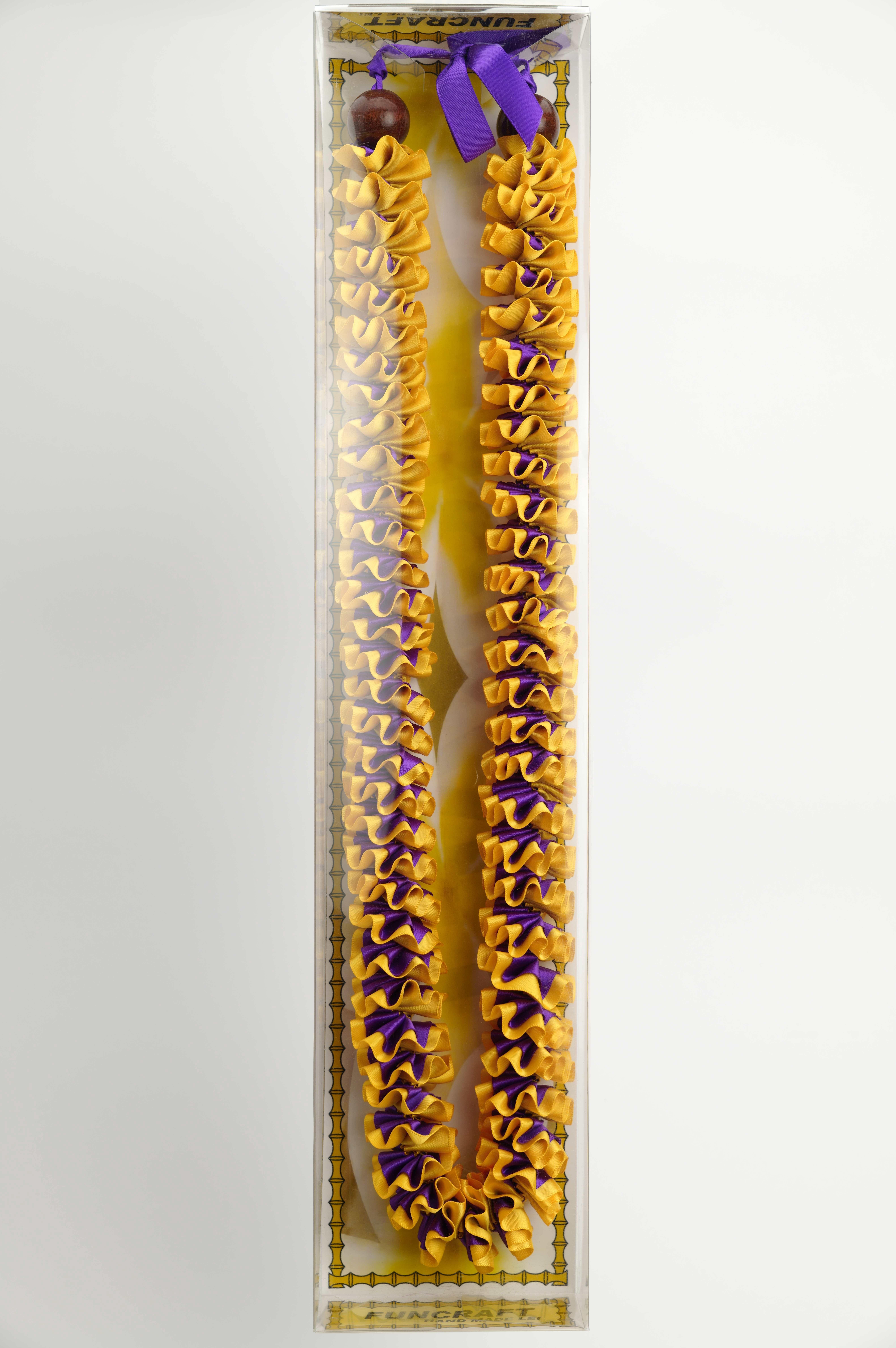 Maxport Corporation Ribbon Lei Purple/lt Gold