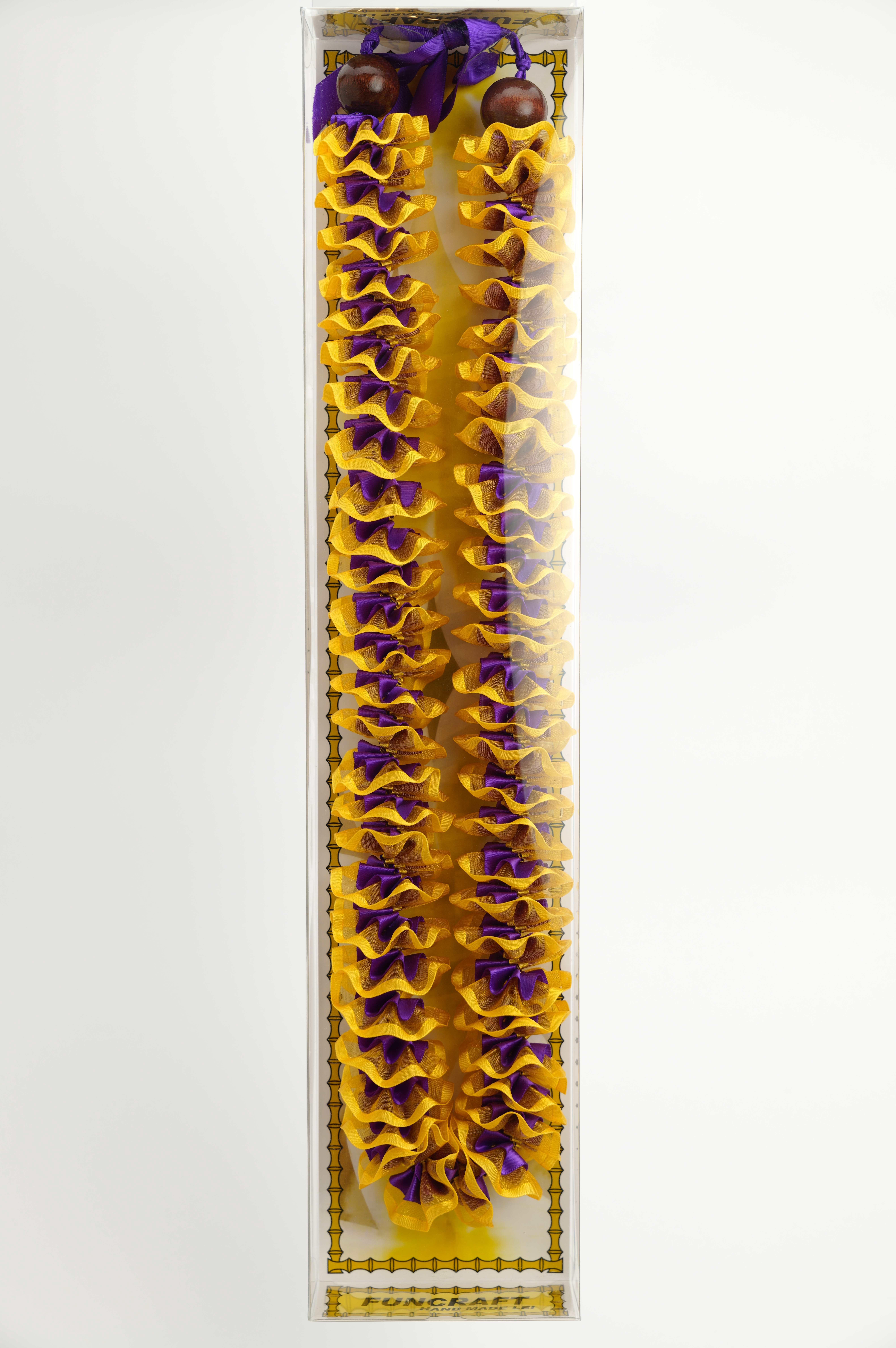 Maxport Corporation Ribbon Lei Purple/lt Gold