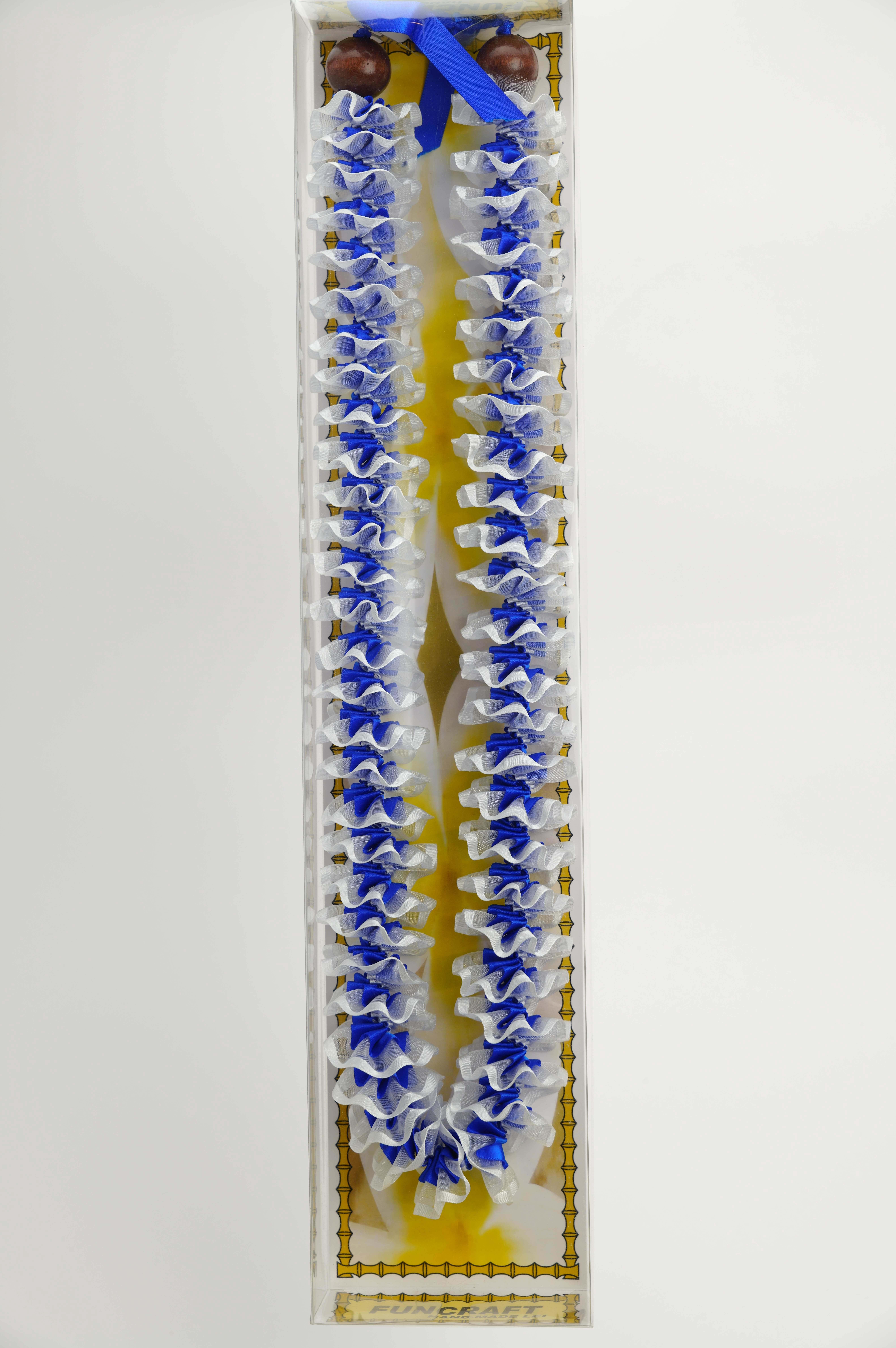 Maxport Corporation Ribbon Lei Royal Blue/white