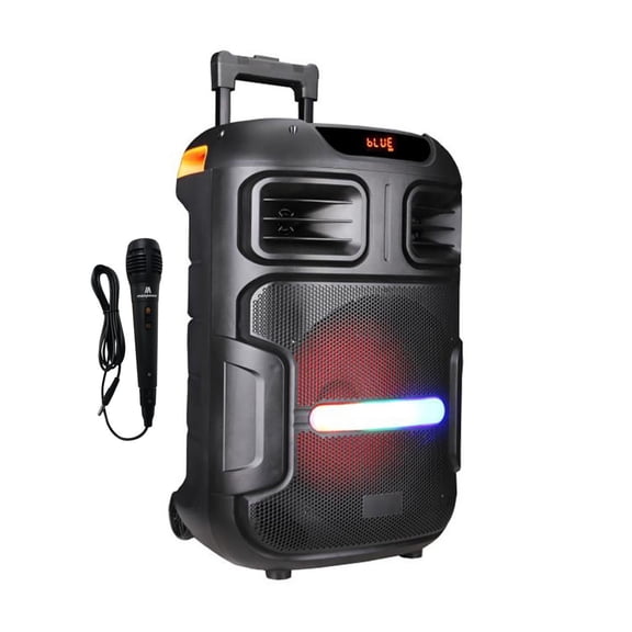 Maxpower 12 Woofer Bluetooth Karaoke Trolley Speaker with Dancing LED Lights