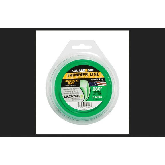 MaxPower Square One Commercial Grade 0.080 in. Dia. x 40 ft. L Trimmer Line