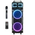thumbnail image 1 of Maxpower MPD1022 10" X 2 Karaoke Heavy Duty X-bass Bluetooth Speaker 7 Ch Eq Rechargeable & Mic, 1 of 5