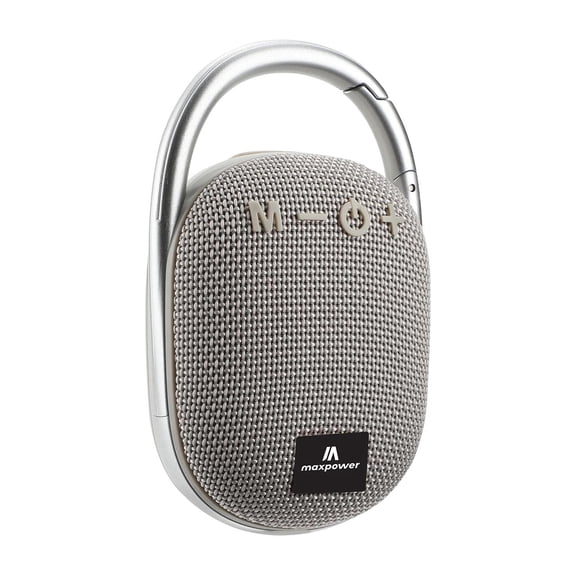 Max Power MPCLIPGRY Clip on Bluetooth Speaker - Gray