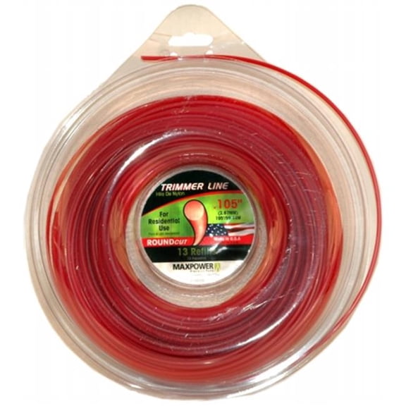 Maxpower Precision Parts 333105 Maxpower Precision Parts 333105 .105 in. X 195 ft. Red Round Cut Residential Grade Tri