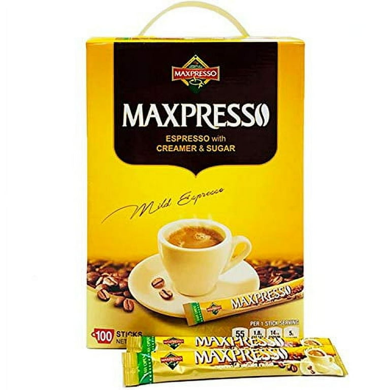 Maxpresso 3-in-1 Korean Instant Coffee, 100 Sticks, Freeze Dried