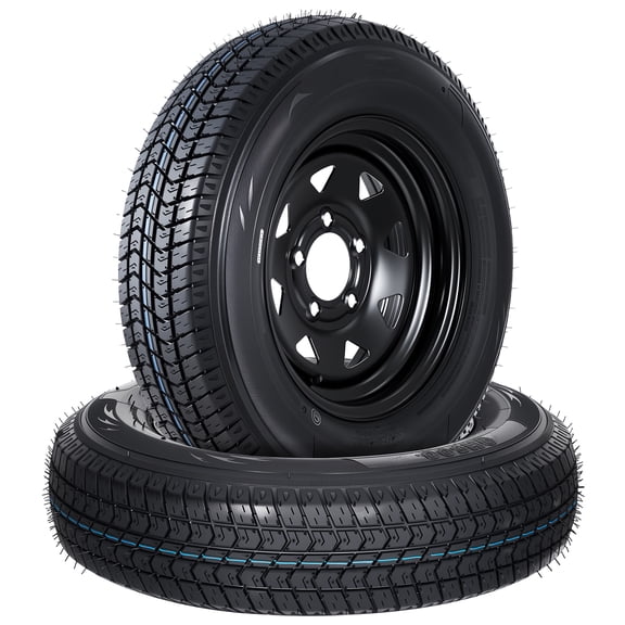 Maxsa 2 Pack Trailer Tire ST175/80D13 6PR, 5-Lug 4.5" PCD