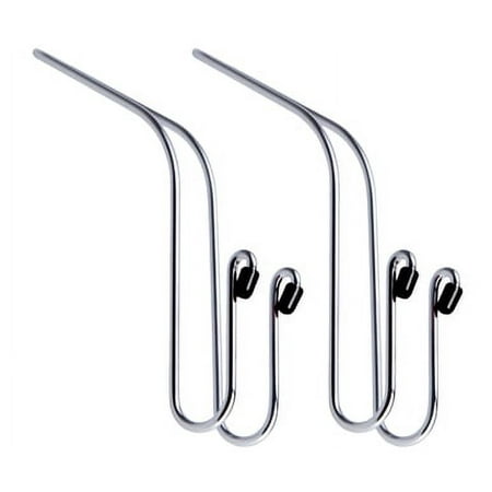 Maxsa Innovations Mini Hangers for Cars, Silver, Set of 2