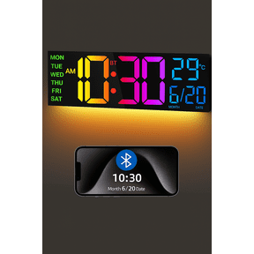 Maxstar Digital Clocks Large Numbers with Date and Day - 16 Inch Battery Operated Wall Clock, Easy to Read Display for School, Office, Home Kitchen
