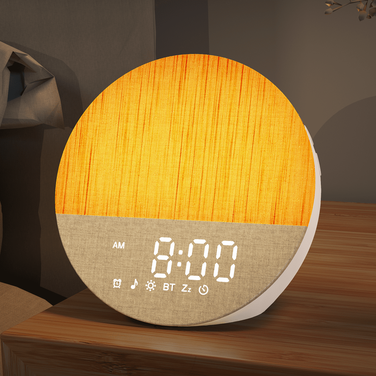 Maxstar Sunrise Alarm Clock White Noise Sound Machine for Bedroom | Natural Wake-Up Light with Soothing Sleep Aids, Bluetooth Speaker, Dimmable Clock, Screen-Free Design for Baby Adults Kids