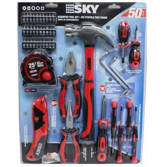 Maxtech Consumer Products 16512SKY 50 Pieces Assorted Tool Set