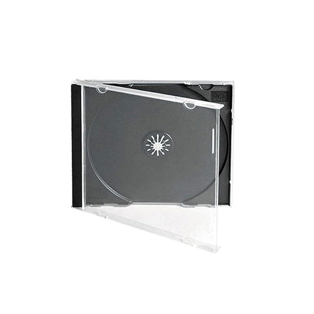 Maxtek Plastic CD/DVD Jewel Case, Standard 10.4mm, Clear, 50