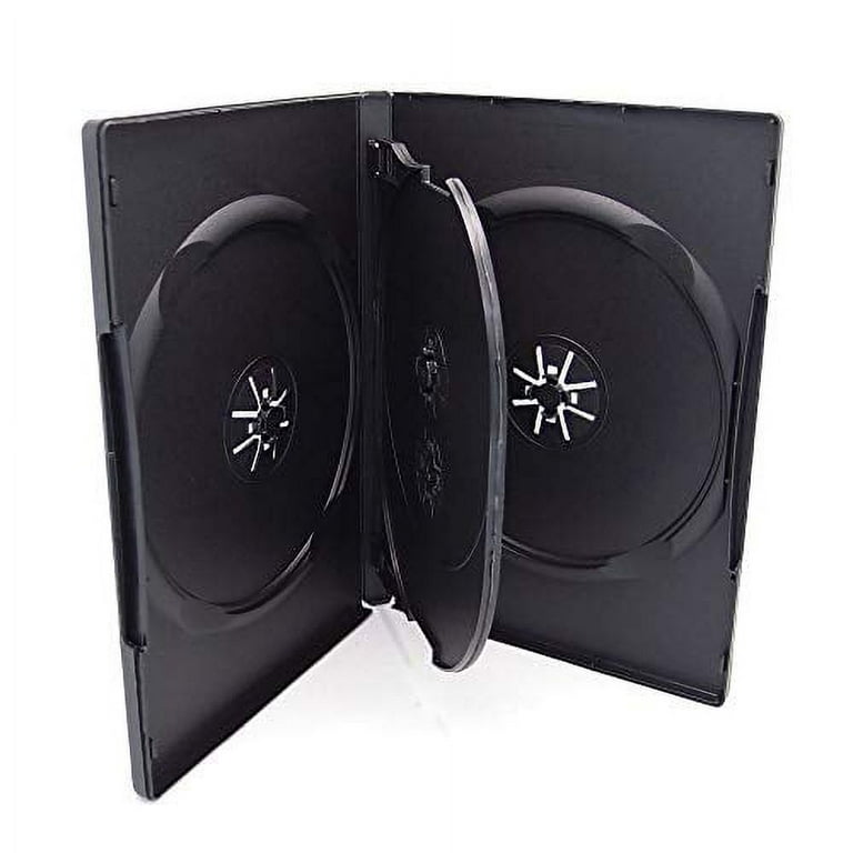 Maxtek 25 Pack Quad 4 Disc DVD Cases, 14mm Black with Flip Maxtek 25 Pack Quad 4 Disc DVD Cases, 14mm Black with Flip