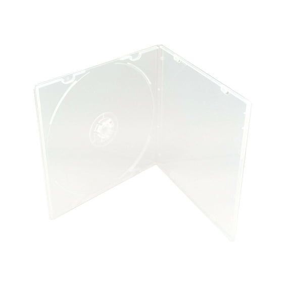 Maxtek 5.2mm Durable CD Case, Slim Single Clear PP Poly Plastic Cases, 100 Pack.