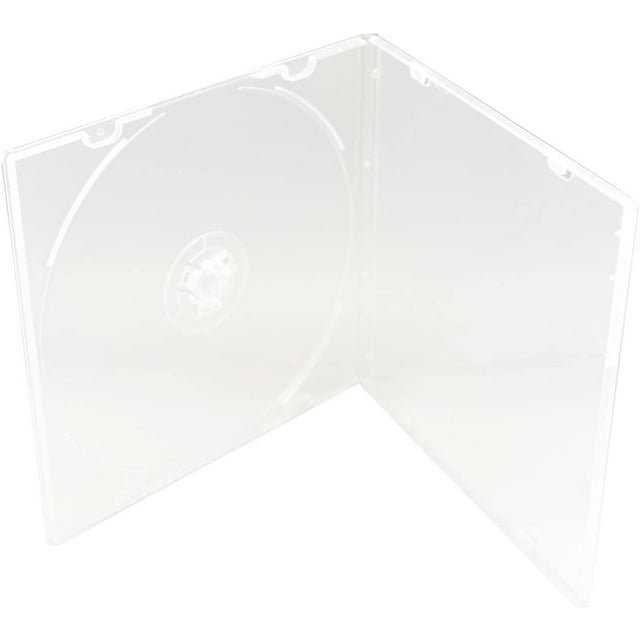 Maxtek 5.2mm Durable CD Case, Slim Single Clear PP Poly Plastic Cases, 50 Pack.