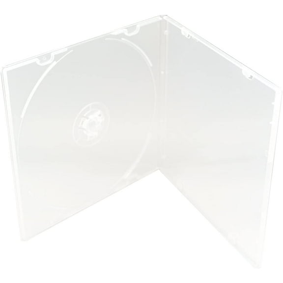 Maxtek 5.2mm Durable CD Case, Slim Single Clear PP Poly Plastic Cases, 50 pack.