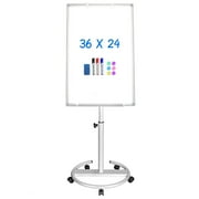 Maxtek Magnetic Dry Erase Board –36" x 24" Portable Mobile White Board Easel with Stand for School Supplies,Office,Home
