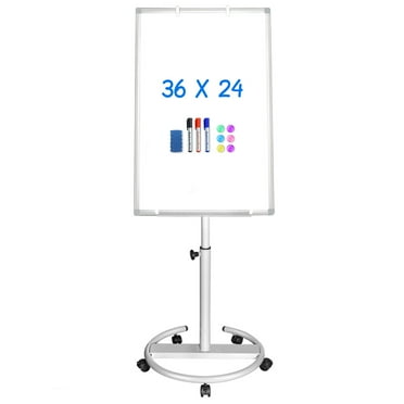 Maxtek Magnetic Dry Erase Board  –36" x 24" Portable Mobile White Board Easel with Stand for School Supplies,Office,Home