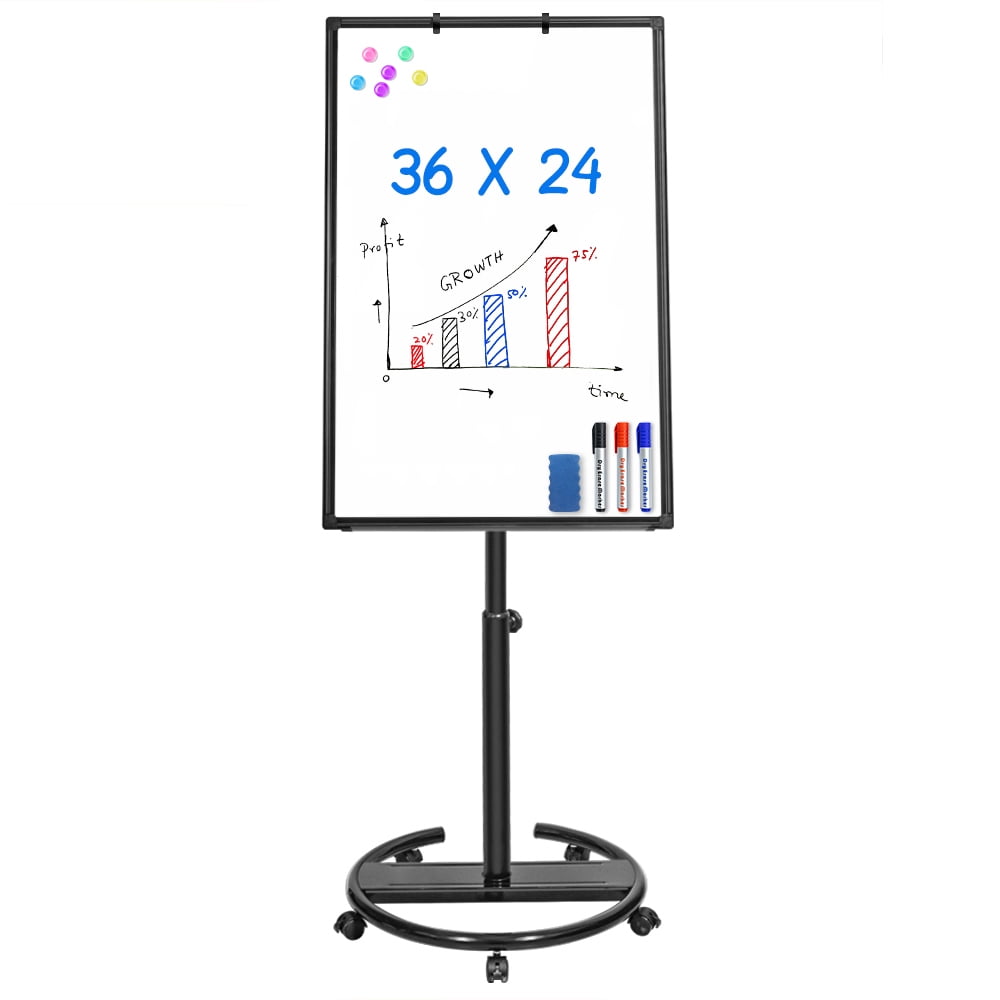 Maxtek Mobile Whiteboard 36 x 24 inches Portable Dry Erase