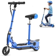 Zupapa Upgraded Electric Scooter with Removable Seat for Kids Ages 6-12, Ride on UL Certified Motorized Scooters, 60 Mins Ultra-long Battery Life, Up to 10MPH and 155LBS Max Load, Blue