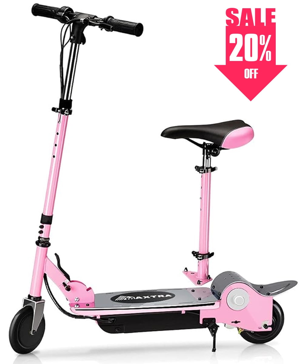 Maxtra E120 Electric Scooter with Removable Seat, Adjustable Height for