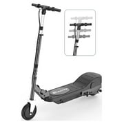 Maxtra Folding Electric Scooter with Adjustable Handlebar for Kids Ages 6-12, 155lbs Max Load, Black