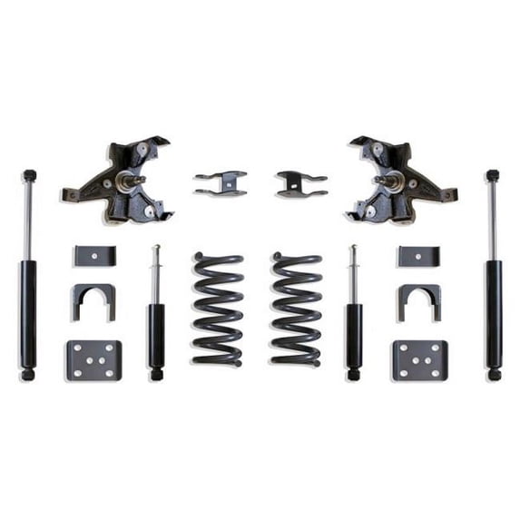 Maxtrac Suspension 3 x 5 in. Lowering Kit with Maxtrac Shocks for 1988-1991 Standard Cab C1500-C2500 5-6 Lug