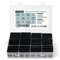 thumbnail image 1 of Maxwel Manufacturing 360 PCS Heat Shrink Tubing Kit, 3:1 Ratio Dual Wall Heat Shrink Wrap, Adhesive Lined Marine Grade, Industrial Waterproof Black, 7 Size, 1 of 6