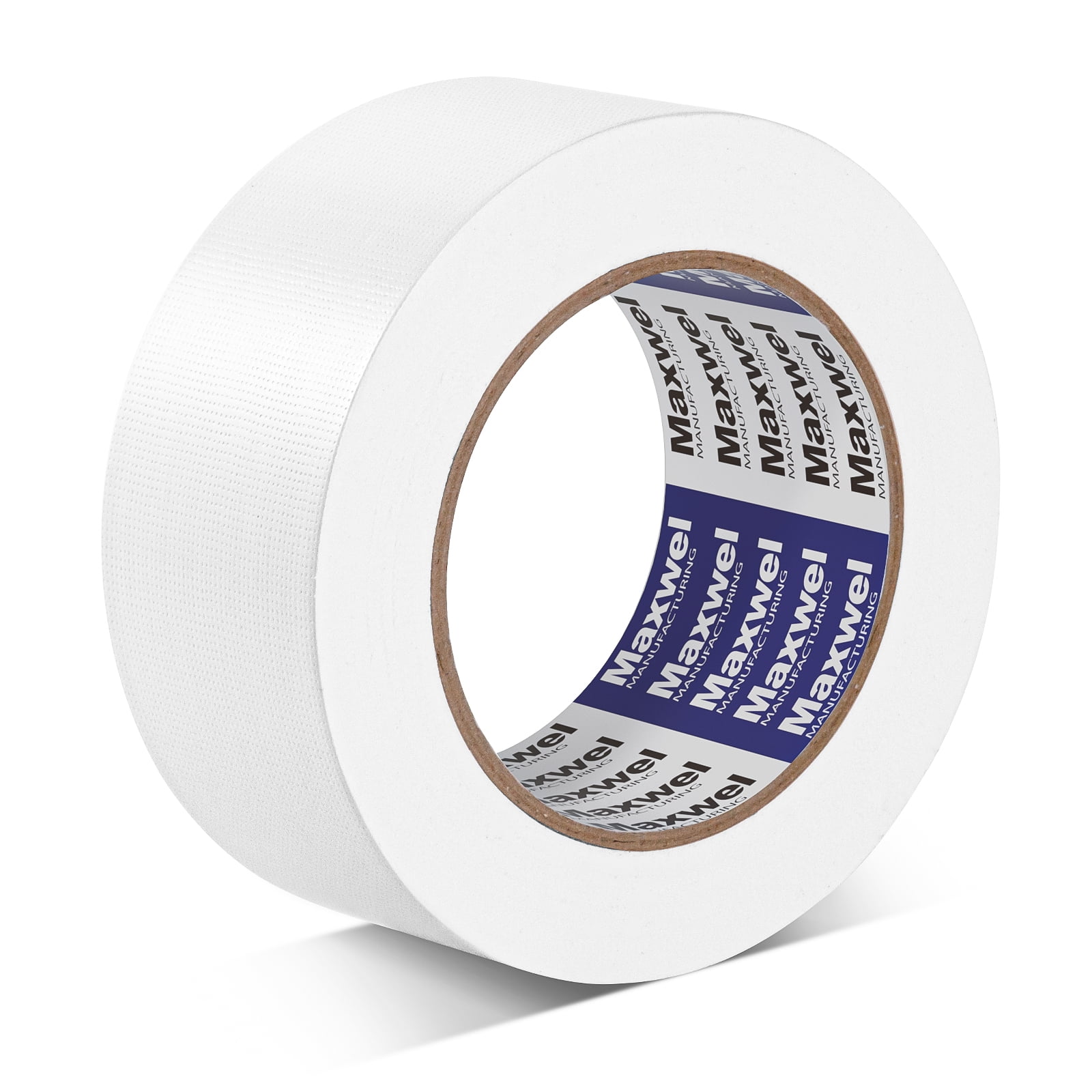 Maxwel Manufacturing White Duct Tape Heavy Duty Waterproof - 1.88 in x 35 Yards Duct Tape No Residue, Industrial Grade , Easy to Tear by Hand