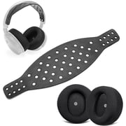 Maxwell Ear Pads + Wide Lambskin Headband Strap Compatible with Audeze Maxwell Wireless Gaming Headset, Premium Double-Sided Leather Handcrafted, Durable, Comfortable & Cooler