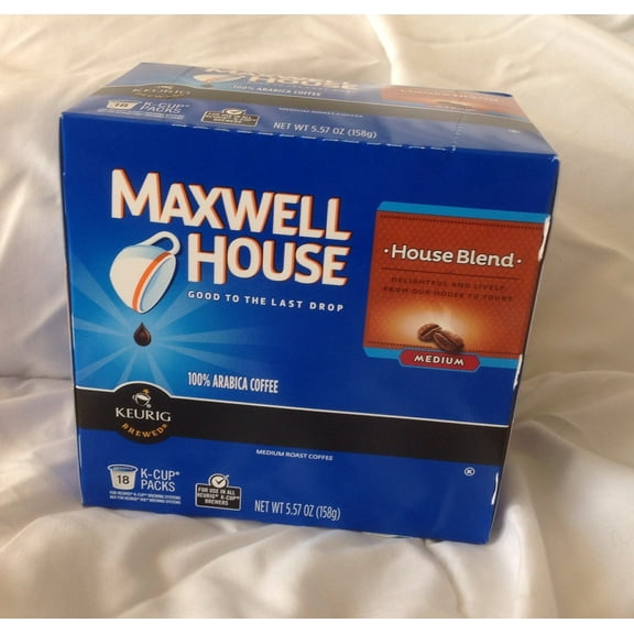 Maxwell House 100% Arabica Coffee Cafe Collection House Blend Medium Roast Single Serve Cups - 18 Ct