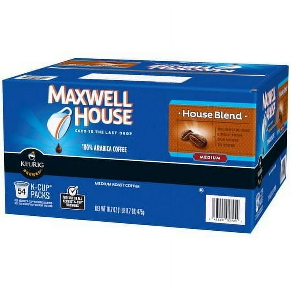 Maxwell House Blend Medium Roast K-Cups Coffee Pods, 54 Count (Pack Of 2).