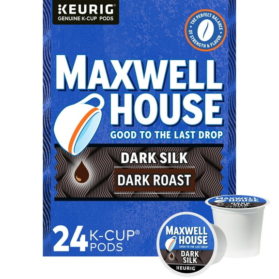 Maxwell House Dark Silk Dark Roast Keurig K-Cup Coffee Pods, 24 Ct Box