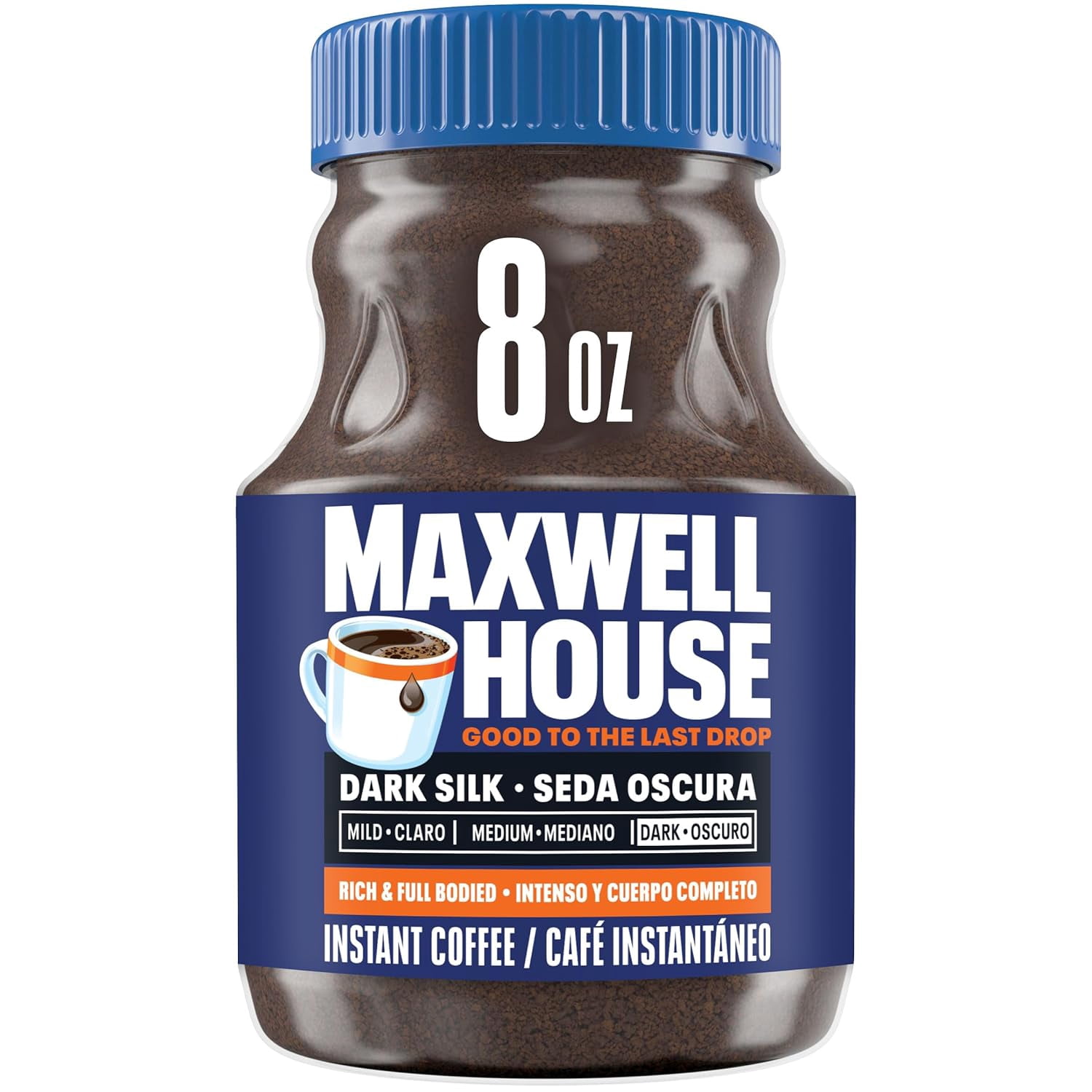 Maxwell House Dark Silk Instant Coffee, 8 oz - pack of 6