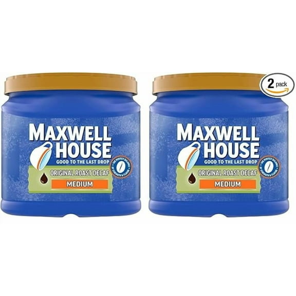 Maxwell House Decaf Original Medium Roast Ground Coffee (29.3 oz Canister) (Pack of 2)