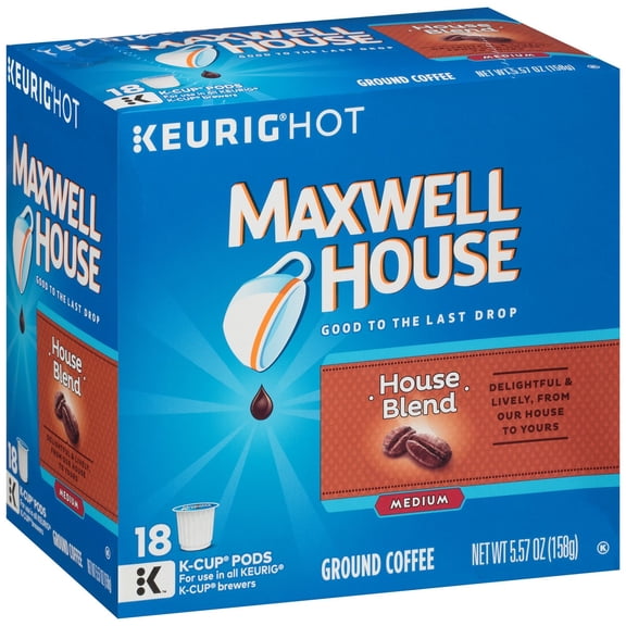 Maxwell House House Blend Coffee K-Cup 18 Count (Pack Of 5)