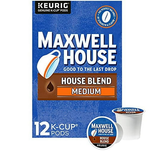 Maxwell House Medium Roast House Blend Keurig K-Cup Coffee Pods (12 ct Box)