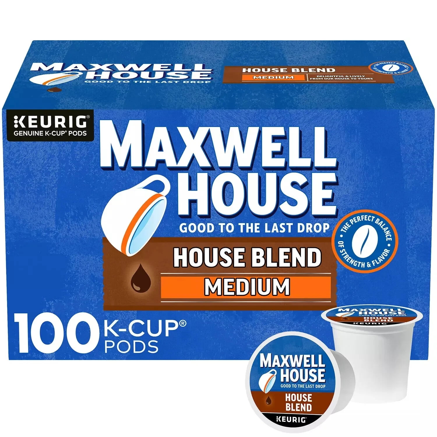 Maxwell House House Blend Medium Roast K-Cup Coffee Pods (31 oz., 100 ct.)