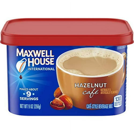 Maxwell House International Hazelnut Caf Instant Coffee (9 Oz Canisters, Pack Of 4)