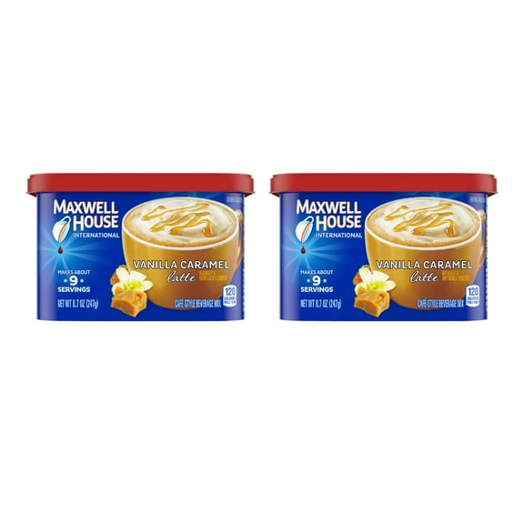 Maxwell House International Vanilla Caramel Latte Mix, 8.7 Oz. (Pack Of 2) Packaging May Vary