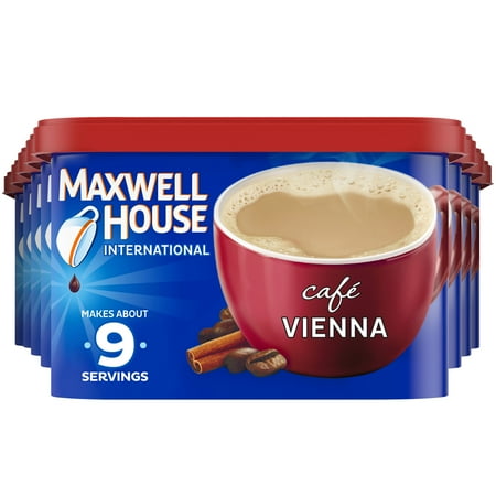 Maxwell House International Vienna Café-Style Instant Coffee Beverage Mix, 8 ct Pack, 9 oz Canister