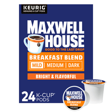 Maxwell House Light Roast Breakfast Blend Coffee K-Cup Pods, 24 ct Box